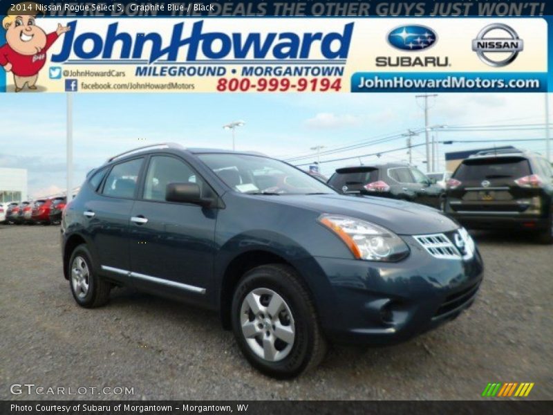 Graphite Blue / Black 2014 Nissan Rogue Select S