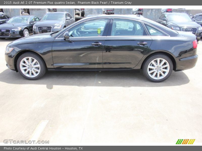 Phantom Black Pearl / Titanium Gray 2015 Audi A6 2.0T Premium Plus quattro Sedan