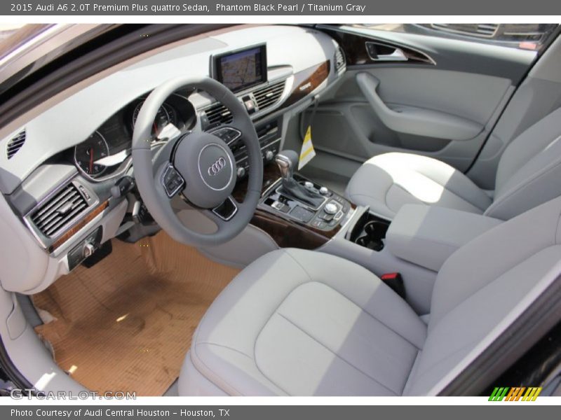 Phantom Black Pearl / Titanium Gray 2015 Audi A6 2.0T Premium Plus quattro Sedan