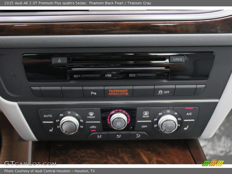 Phantom Black Pearl / Titanium Gray 2015 Audi A6 2.0T Premium Plus quattro Sedan