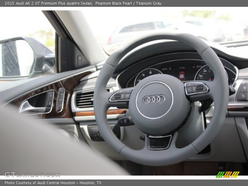 Phantom Black Pearl / Titanium Gray 2015 Audi A6 2.0T Premium Plus quattro Sedan