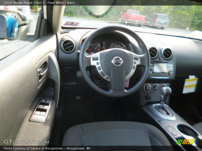 Pearl White / Black 2014 Nissan Rogue Select S