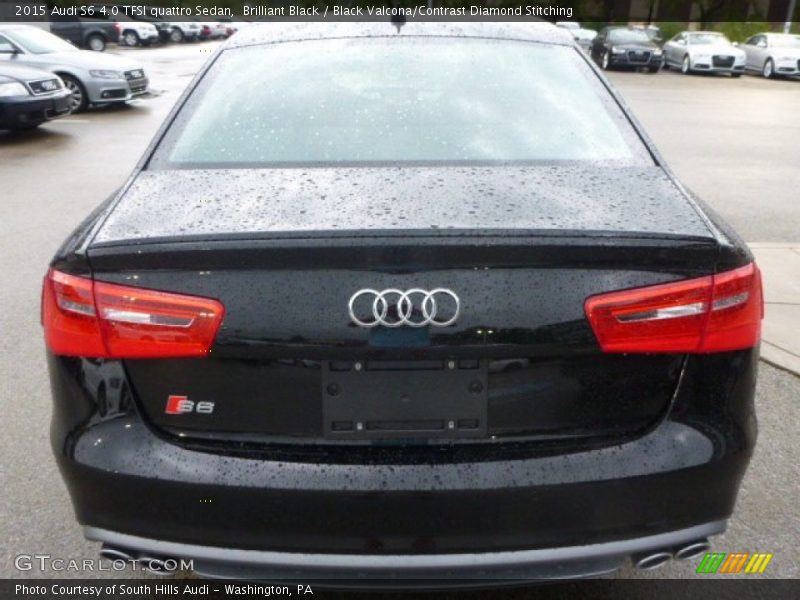 Brilliant Black / Black Valcona/Contrast Diamond Stitching 2015 Audi S6 4.0 TFSI quattro Sedan