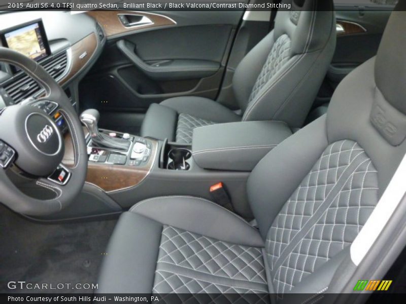  2015 S6 4.0 TFSI quattro Sedan Black Valcona/Contrast Diamond Stitching Interior