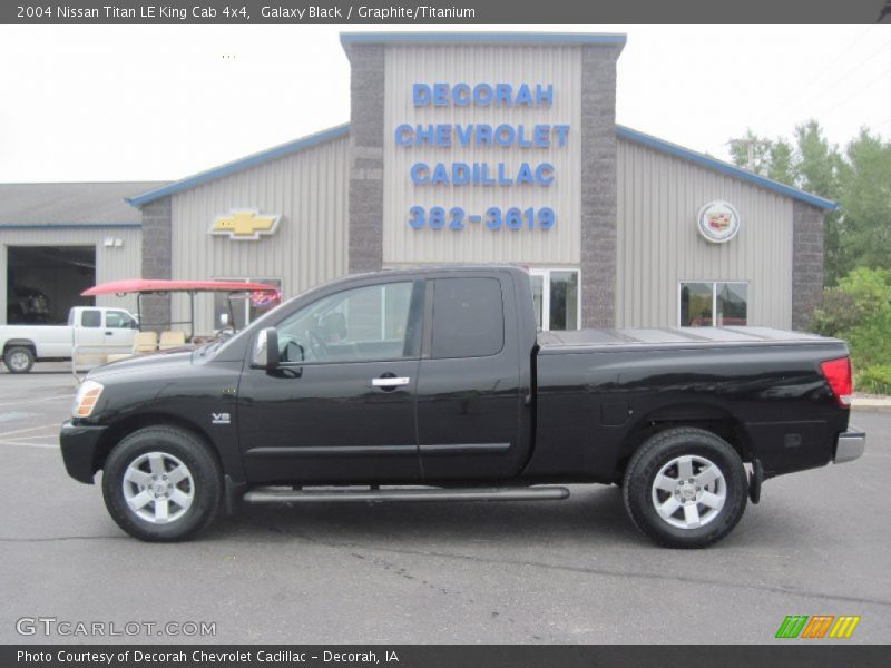 Galaxy Black / Graphite/Titanium 2004 Nissan Titan LE King Cab 4x4