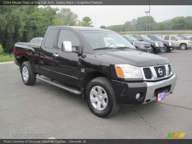 Galaxy Black / Graphite/Titanium 2004 Nissan Titan LE King Cab 4x4