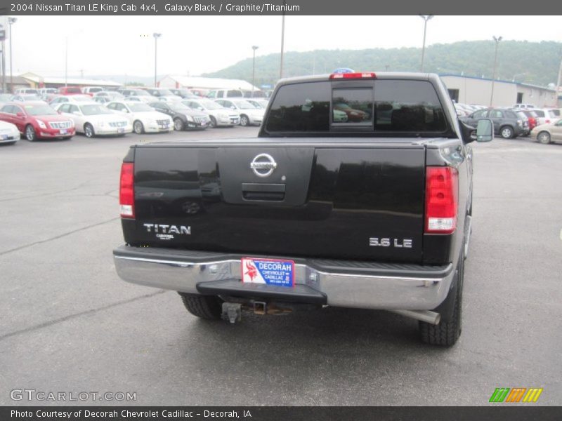 Galaxy Black / Graphite/Titanium 2004 Nissan Titan LE King Cab 4x4