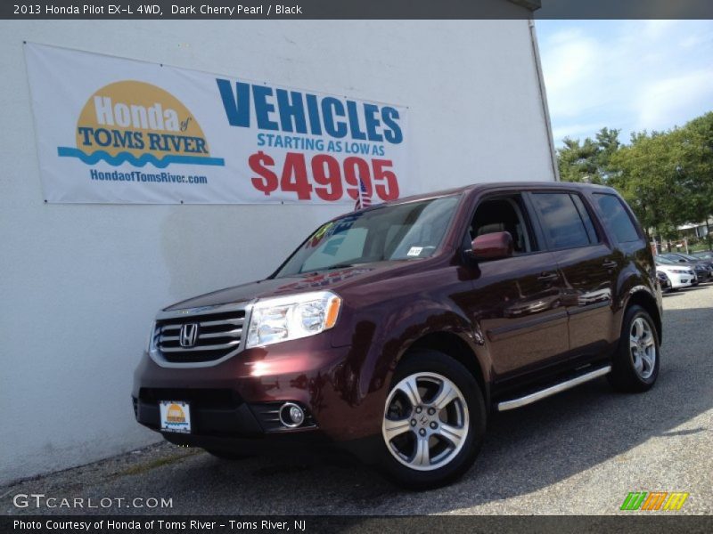 Dark Cherry Pearl / Black 2013 Honda Pilot EX-L 4WD