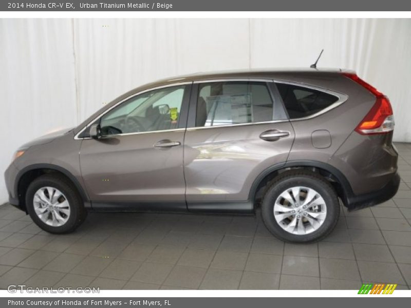 Urban Titanium Metallic / Beige 2014 Honda CR-V EX