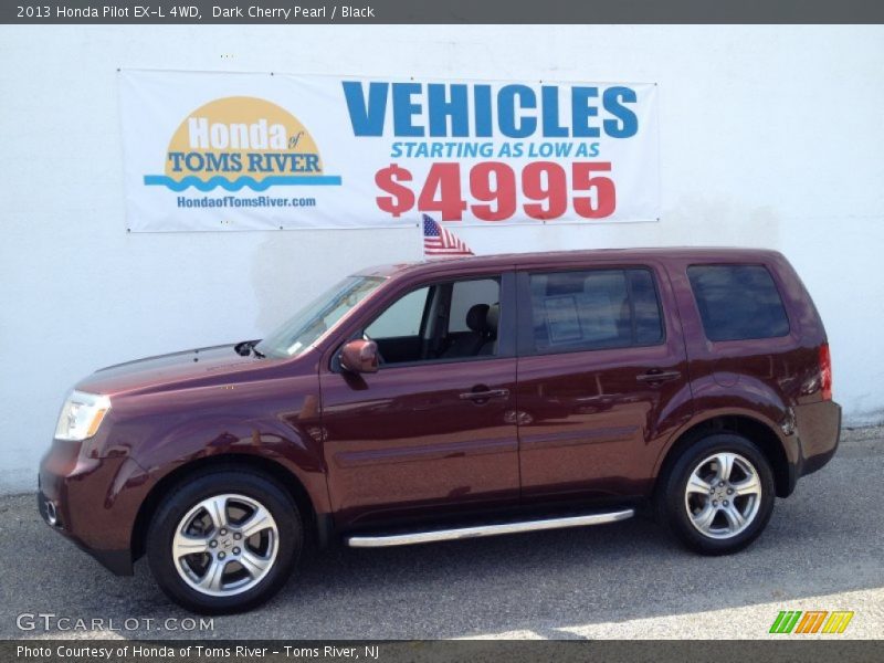 Dark Cherry Pearl / Black 2013 Honda Pilot EX-L 4WD