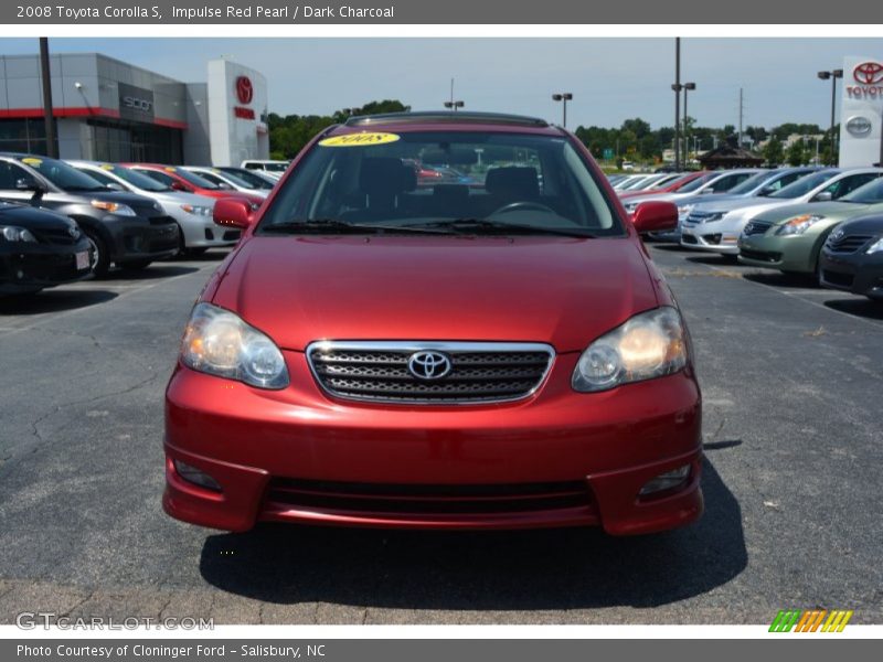 Impulse Red Pearl / Dark Charcoal 2008 Toyota Corolla S