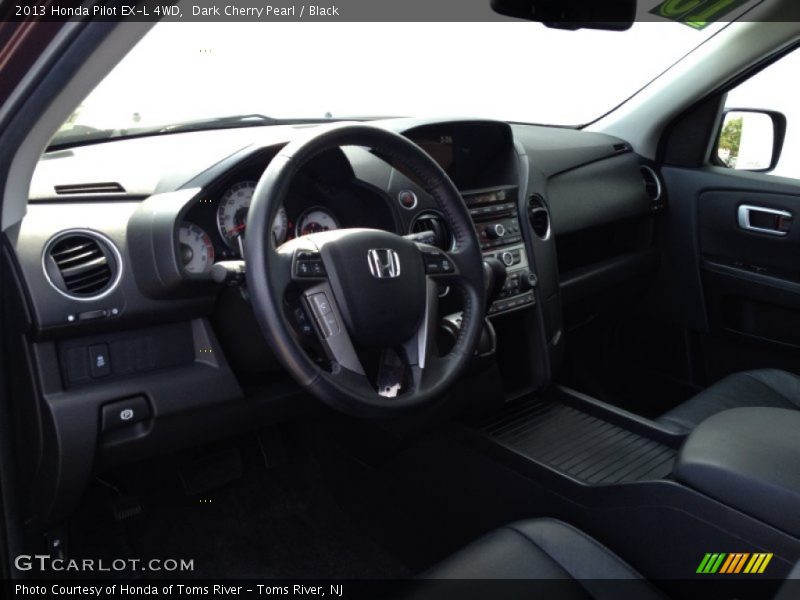 Dark Cherry Pearl / Black 2013 Honda Pilot EX-L 4WD