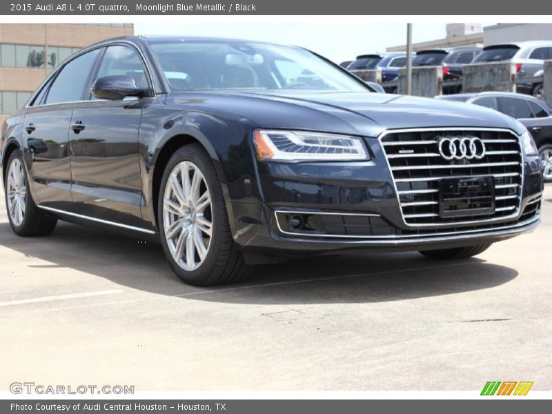 Moonlight Blue Metallic / Black 2015 Audi A8 L 4.0T quattro