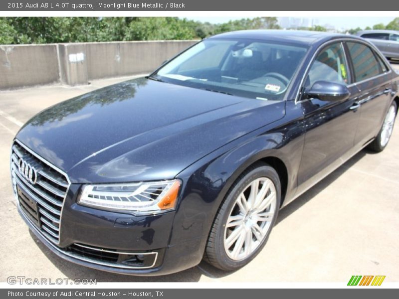Moonlight Blue Metallic / Black 2015 Audi A8 L 4.0T quattro