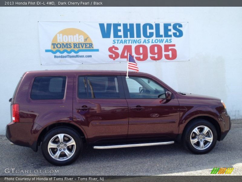 Dark Cherry Pearl / Black 2013 Honda Pilot EX-L 4WD