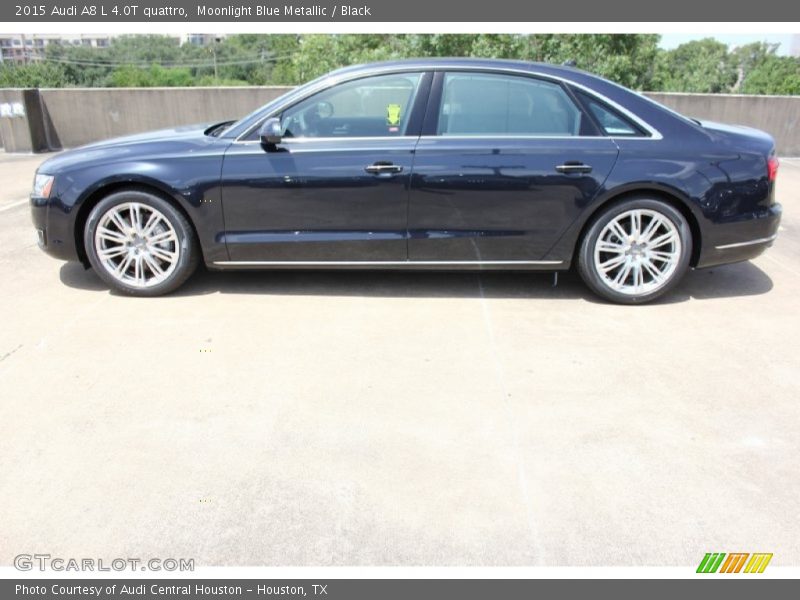 Moonlight Blue Metallic / Black 2015 Audi A8 L 4.0T quattro