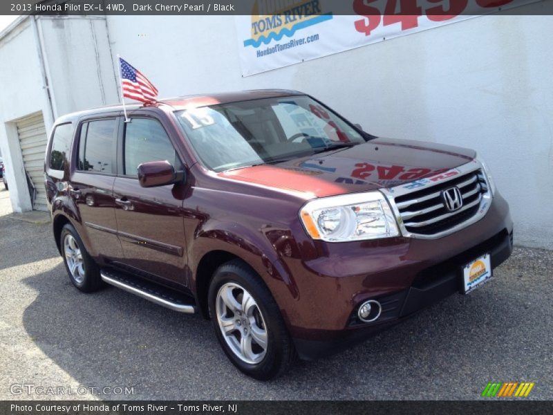 Dark Cherry Pearl / Black 2013 Honda Pilot EX-L 4WD