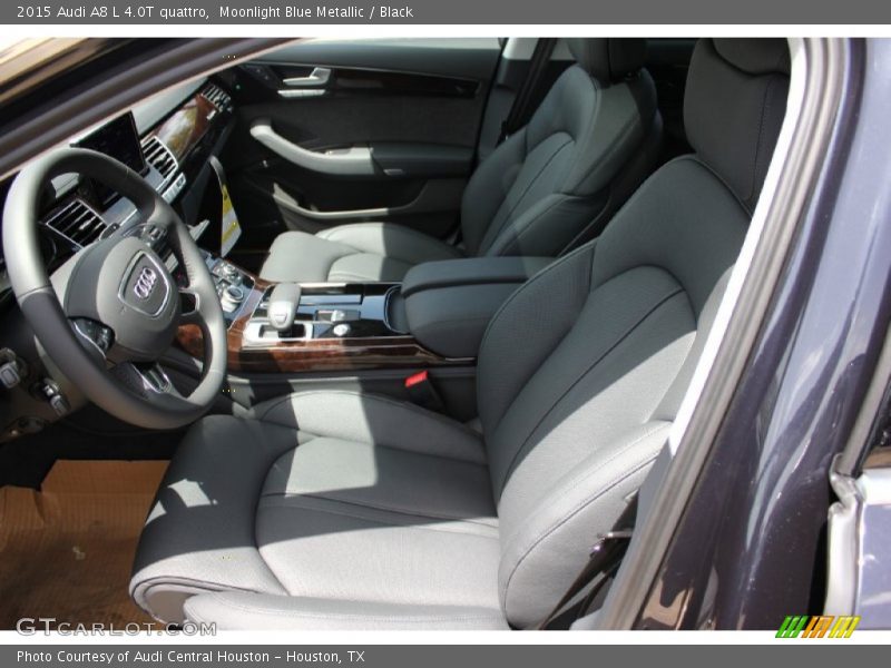 Moonlight Blue Metallic / Black 2015 Audi A8 L 4.0T quattro