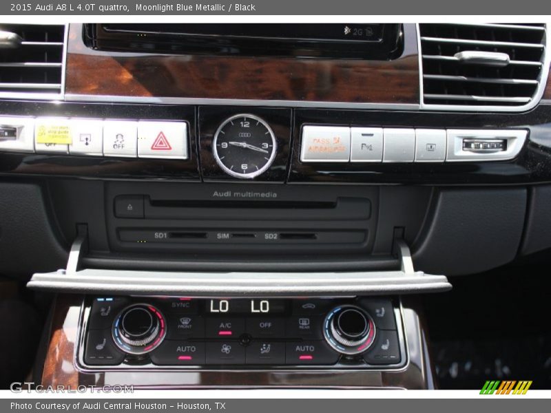 Moonlight Blue Metallic / Black 2015 Audi A8 L 4.0T quattro