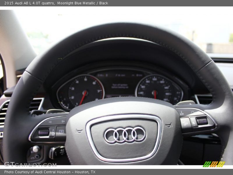 Moonlight Blue Metallic / Black 2015 Audi A8 L 4.0T quattro