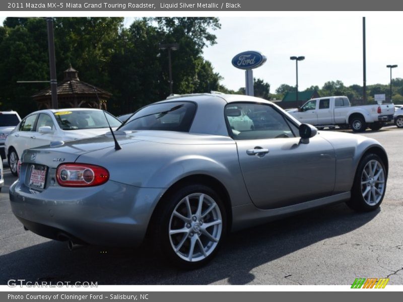 Liquid Silver Metallic / Black 2011 Mazda MX-5 Miata Grand Touring Roadster