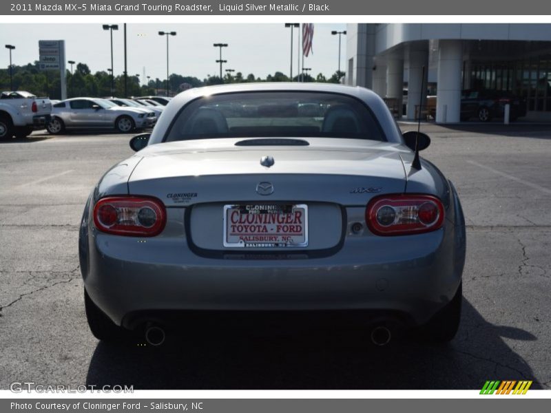 Liquid Silver Metallic / Black 2011 Mazda MX-5 Miata Grand Touring Roadster