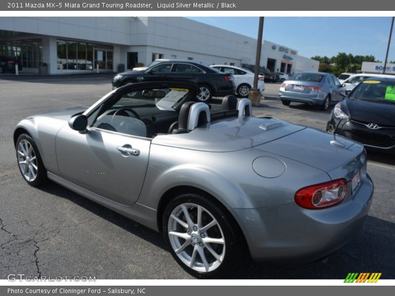 Liquid Silver Metallic / Black 2011 Mazda MX-5 Miata Grand Touring Roadster