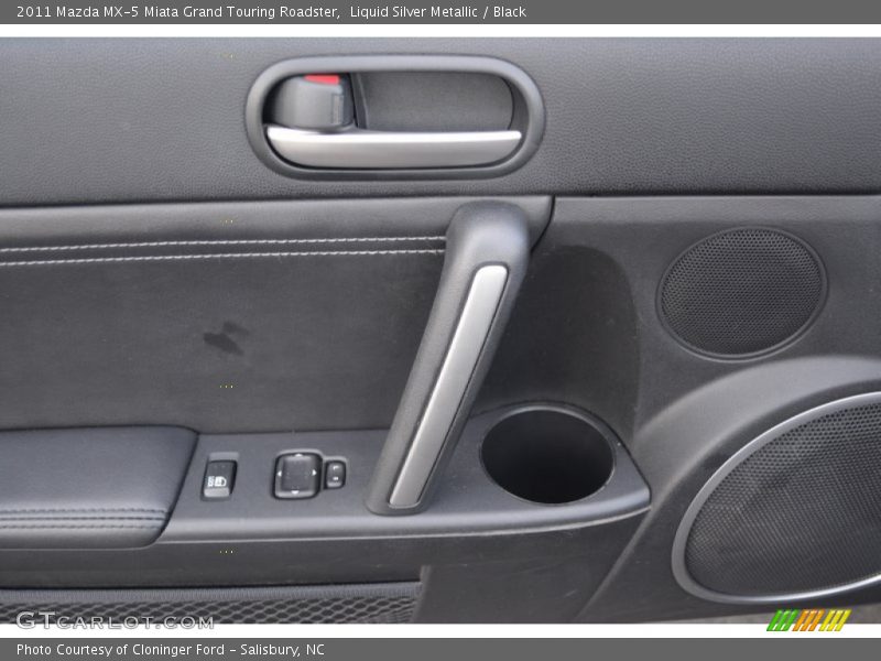 Liquid Silver Metallic / Black 2011 Mazda MX-5 Miata Grand Touring Roadster