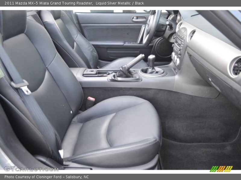 Liquid Silver Metallic / Black 2011 Mazda MX-5 Miata Grand Touring Roadster
