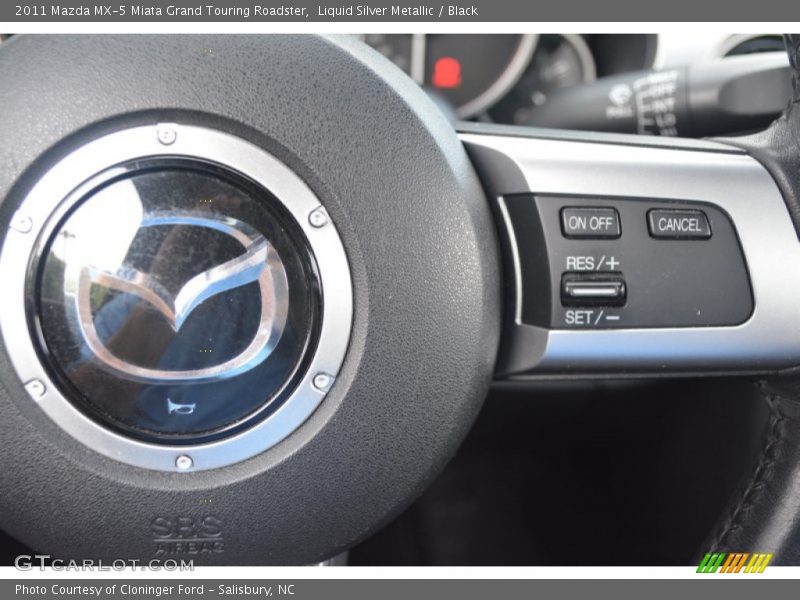 Liquid Silver Metallic / Black 2011 Mazda MX-5 Miata Grand Touring Roadster