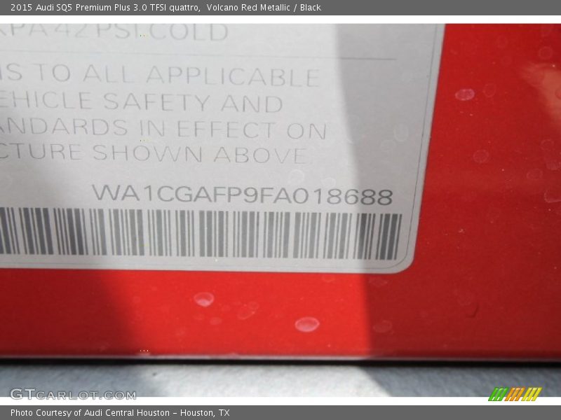 Volcano Red Metallic / Black 2015 Audi SQ5 Premium Plus 3.0 TFSI quattro