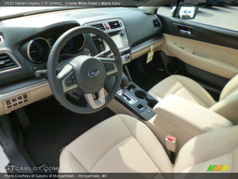 Crystal White Pearl / Warm Ivory 2015 Subaru Legacy 2.5i Limited