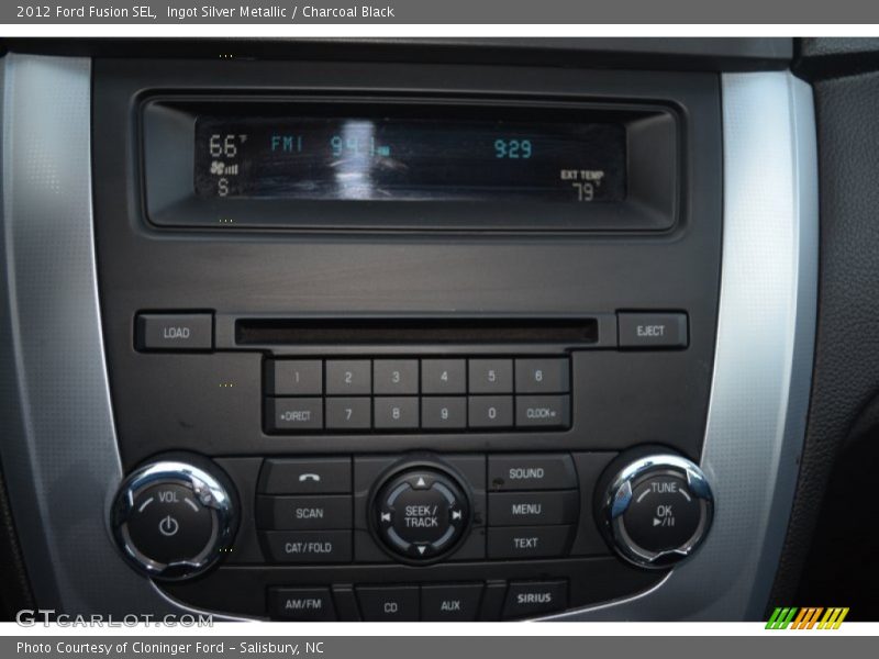 Ingot Silver Metallic / Charcoal Black 2012 Ford Fusion SEL