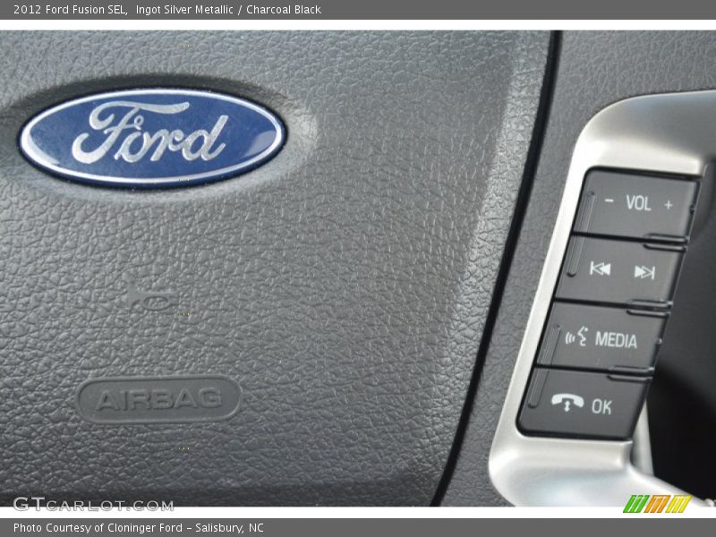 Ingot Silver Metallic / Charcoal Black 2012 Ford Fusion SEL