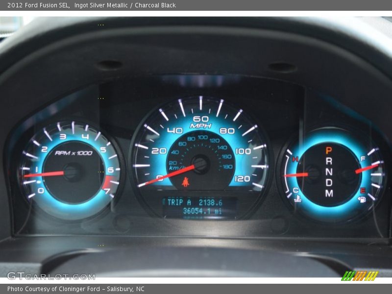 Ingot Silver Metallic / Charcoal Black 2012 Ford Fusion SEL