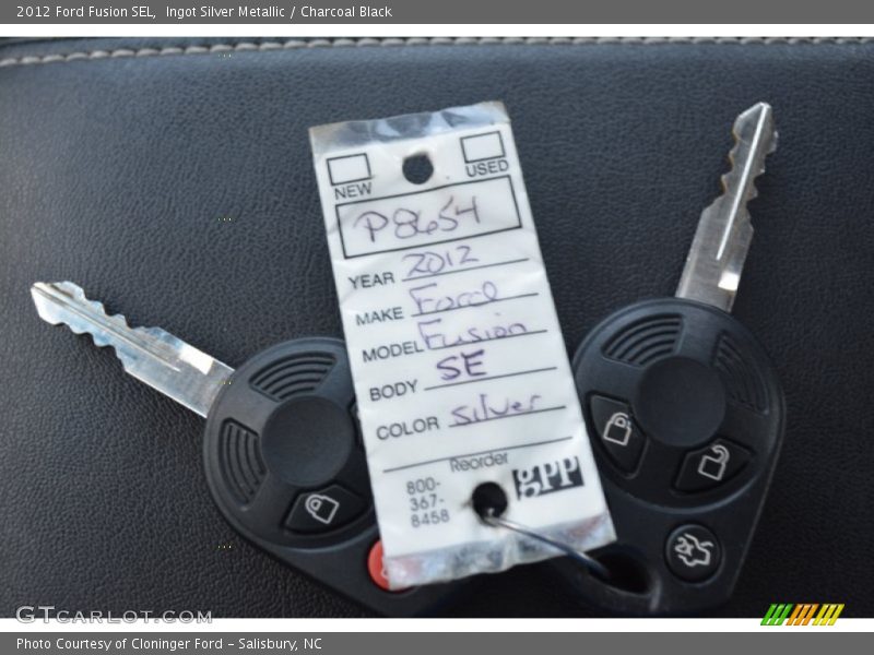 Ingot Silver Metallic / Charcoal Black 2012 Ford Fusion SEL