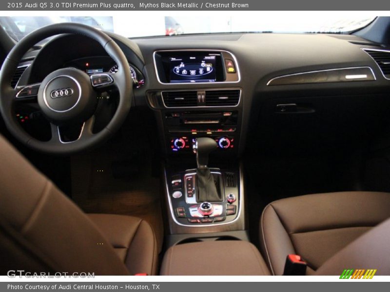 Mythos Black Metallic / Chestnut Brown 2015 Audi Q5 3.0 TDI Premium Plus quattro
