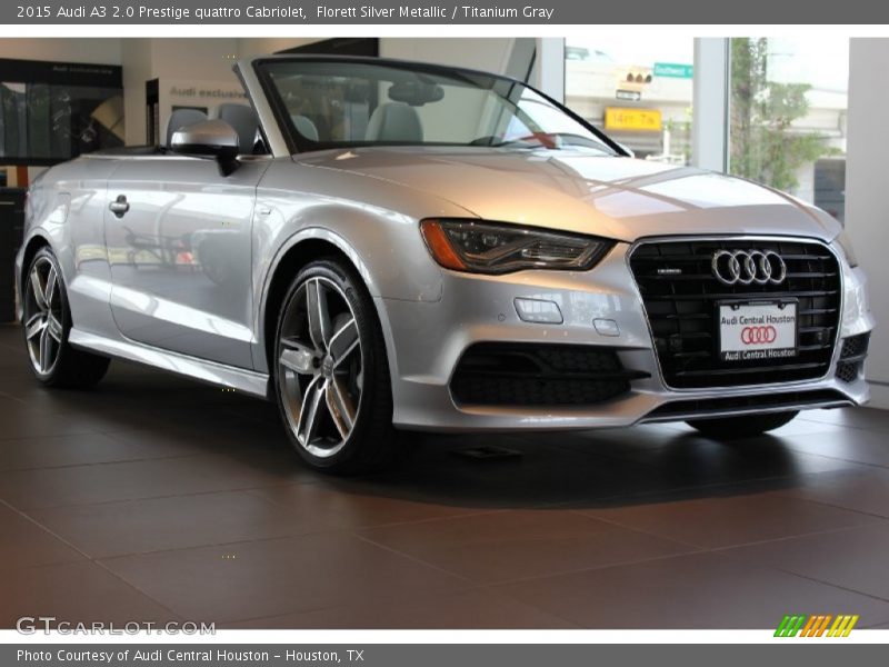 Florett Silver Metallic / Titanium Gray 2015 Audi A3 2.0 Prestige quattro Cabriolet