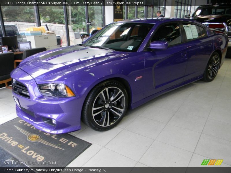 Plum Crazy Pearl / Black/Super Bee Stripes 2013 Dodge Charger SRT8 Super Bee
