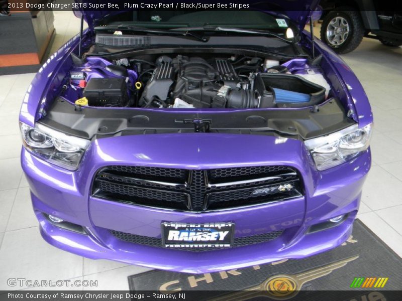 Plum Crazy Pearl / Black/Super Bee Stripes 2013 Dodge Charger SRT8 Super Bee