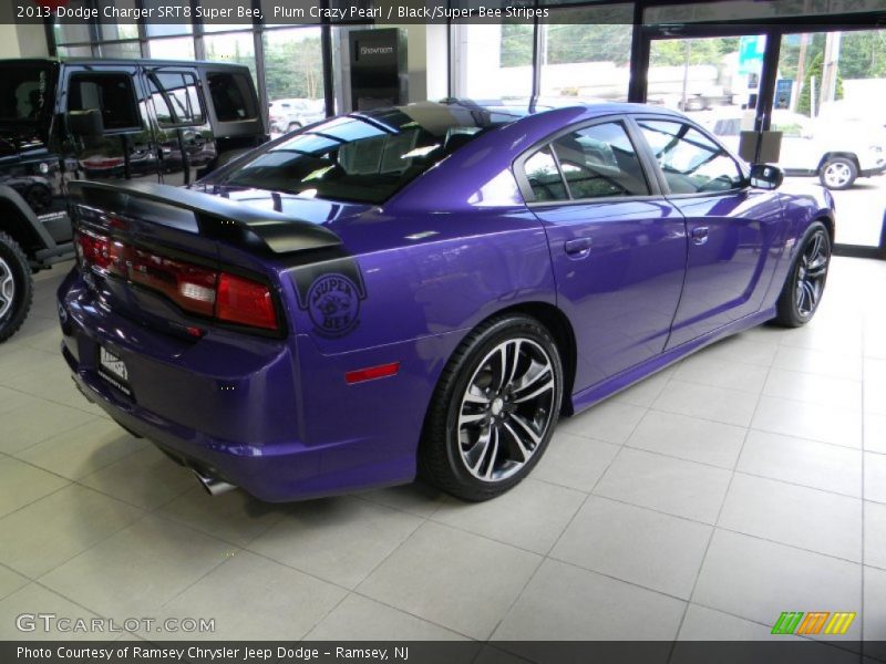 Plum Crazy Pearl / Black/Super Bee Stripes 2013 Dodge Charger SRT8 Super Bee