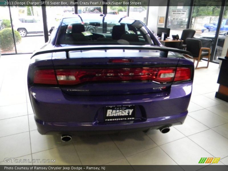 Plum Crazy Pearl / Black/Super Bee Stripes 2013 Dodge Charger SRT8 Super Bee