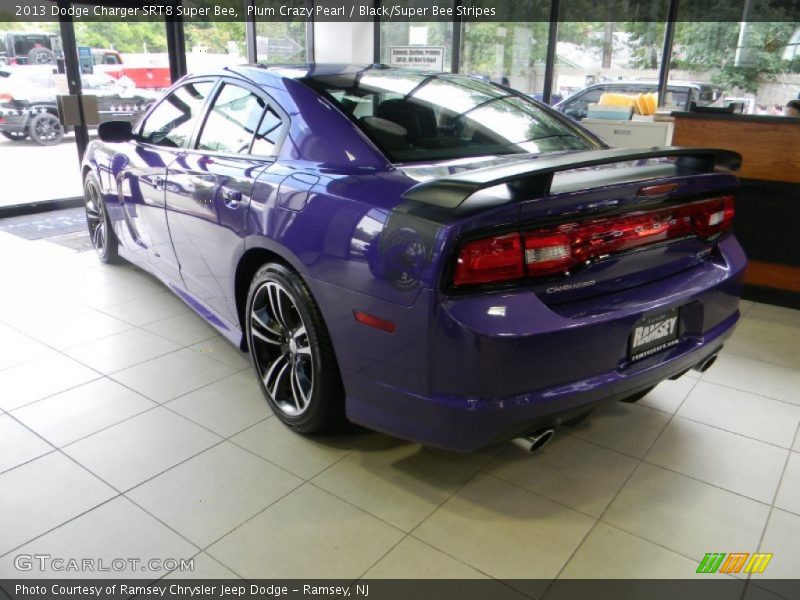 Plum Crazy Pearl / Black/Super Bee Stripes 2013 Dodge Charger SRT8 Super Bee
