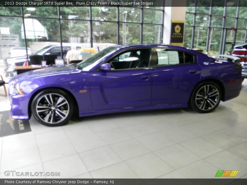 Plum Crazy Pearl / Black/Super Bee Stripes 2013 Dodge Charger SRT8 Super Bee