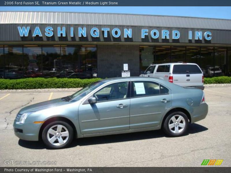 Titanium Green Metallic / Medium Light Stone 2006 Ford Fusion SE