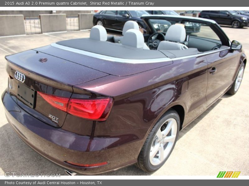 Shiraz Red Metallic / Titanium Gray 2015 Audi A3 2.0 Premium quattro Cabriolet