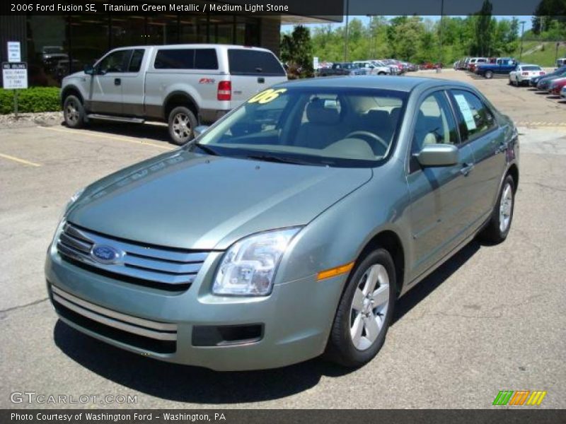 Titanium Green Metallic / Medium Light Stone 2006 Ford Fusion SE
