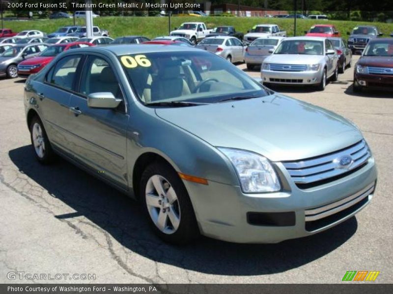 Titanium Green Metallic / Medium Light Stone 2006 Ford Fusion SE
