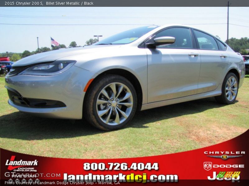 Billet Silver Metallic / Black 2015 Chrysler 200 S