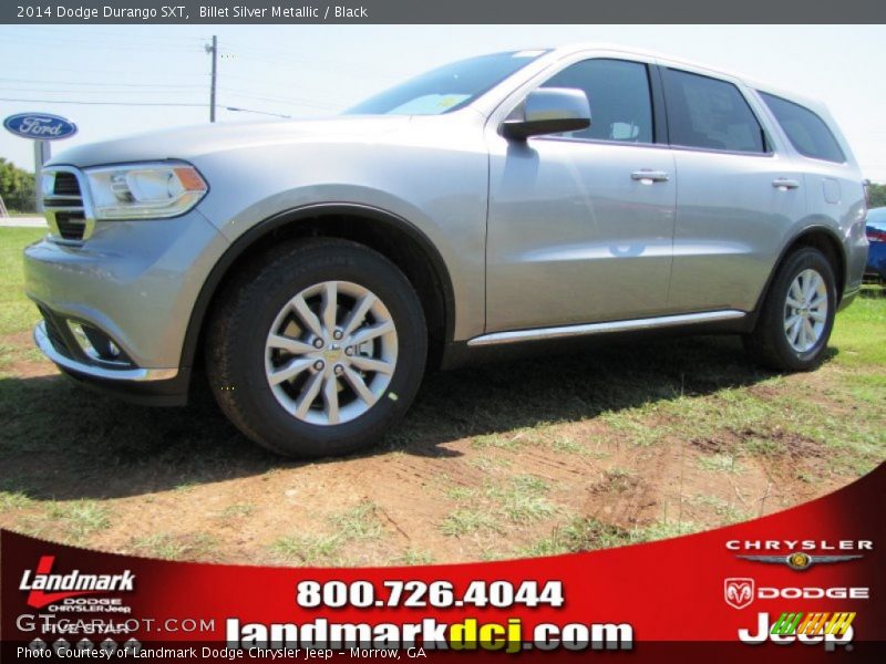 Billet Silver Metallic / Black 2014 Dodge Durango SXT